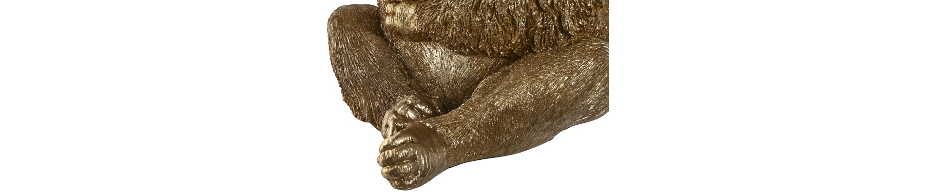 FIGURA RESINA 42,5X36X52 GORILA DORADO
