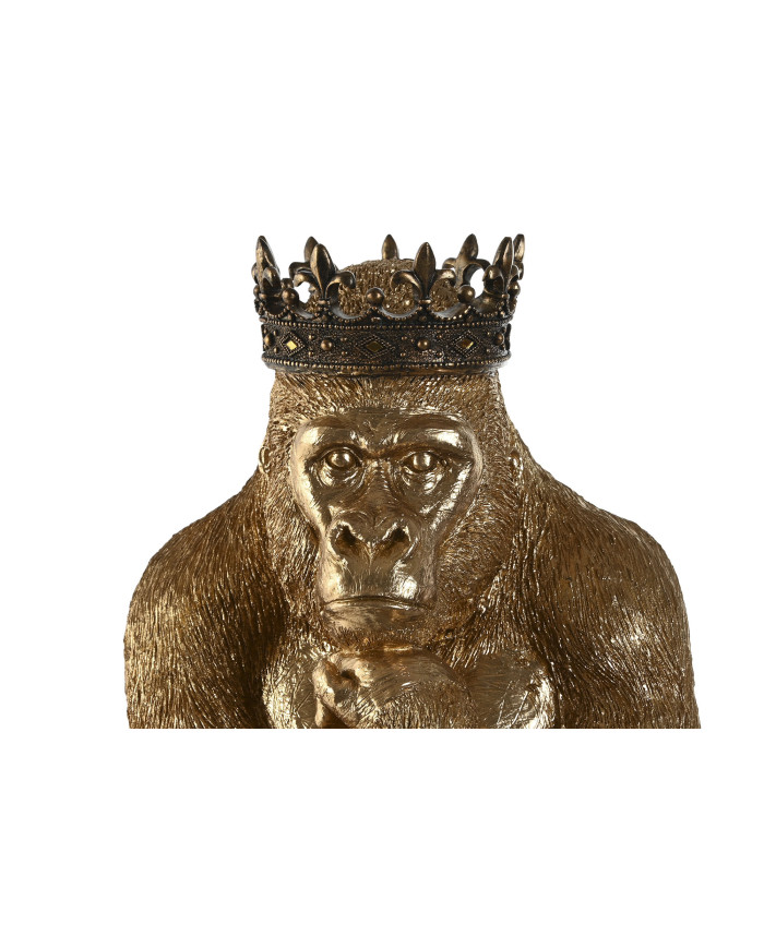 FIGURA RESINA 42,5X36X52 GORILA DORADO