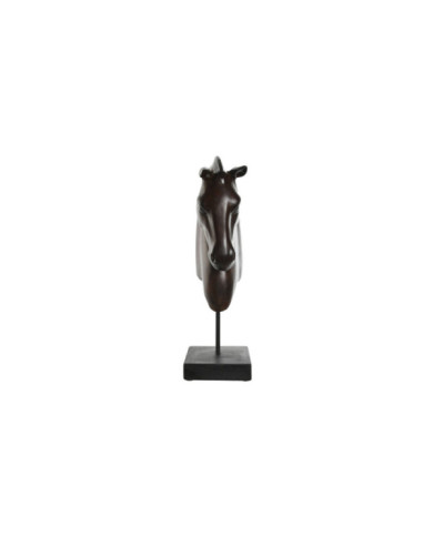 FIGURA RESINA 27X13X42,5 CABALLO MARRON OSCURO