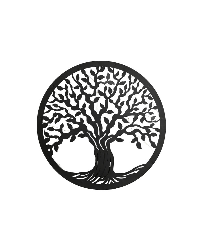 DECORACION PARED LED METAL 40X1X40 ARBOL NEGRO