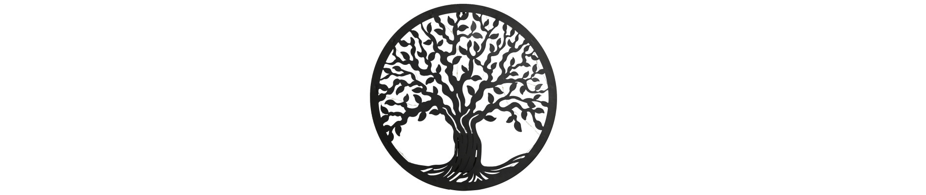 DECORACION PARED LED METAL 40X1X40 ARBOL NEGRO