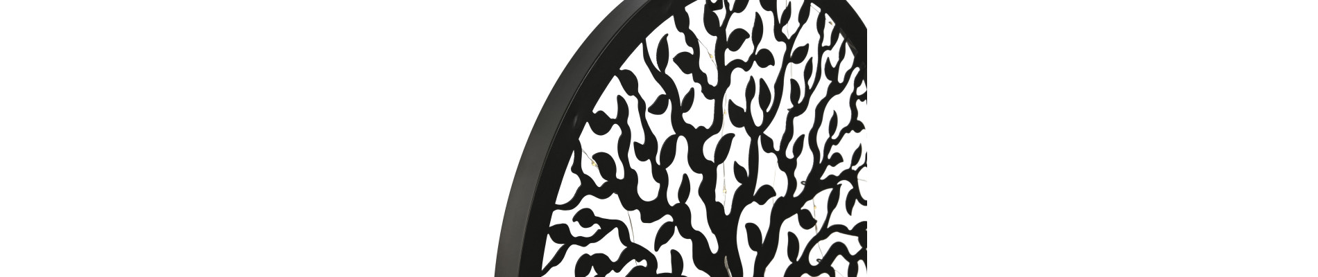 DECORACION PARED LED METAL 40X1X40 ARBOL NEGRO