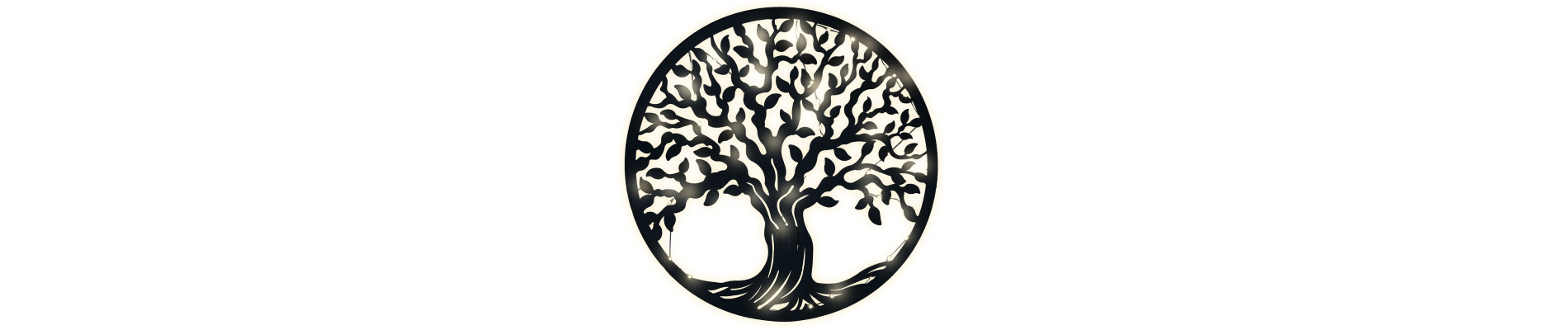 DECORACION PARED LED METAL 100X1X100 ARBOL NEGRO