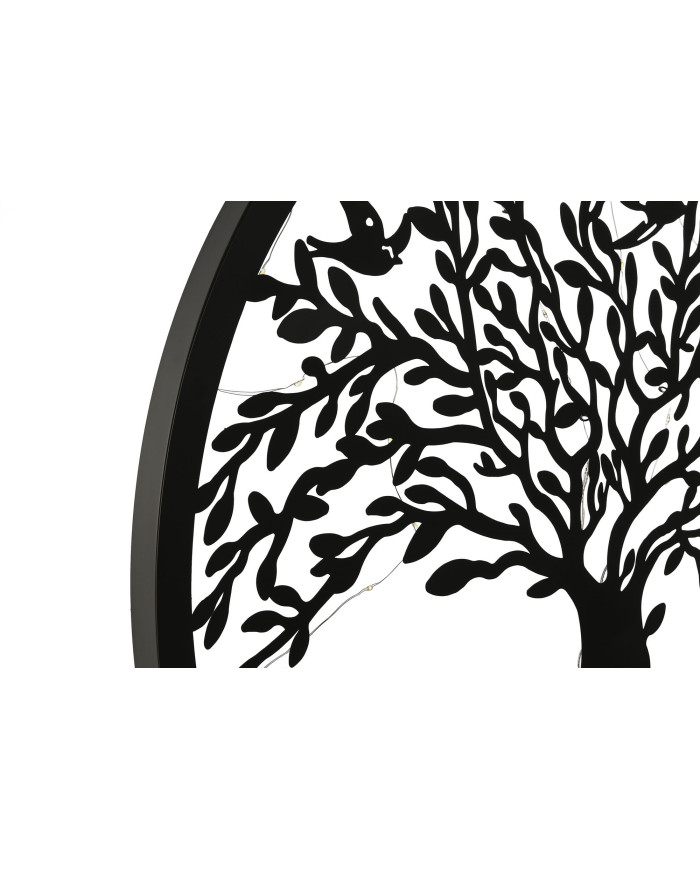 DECORACION PARED LED METAL 60X1X60 ARBOL NEGRO