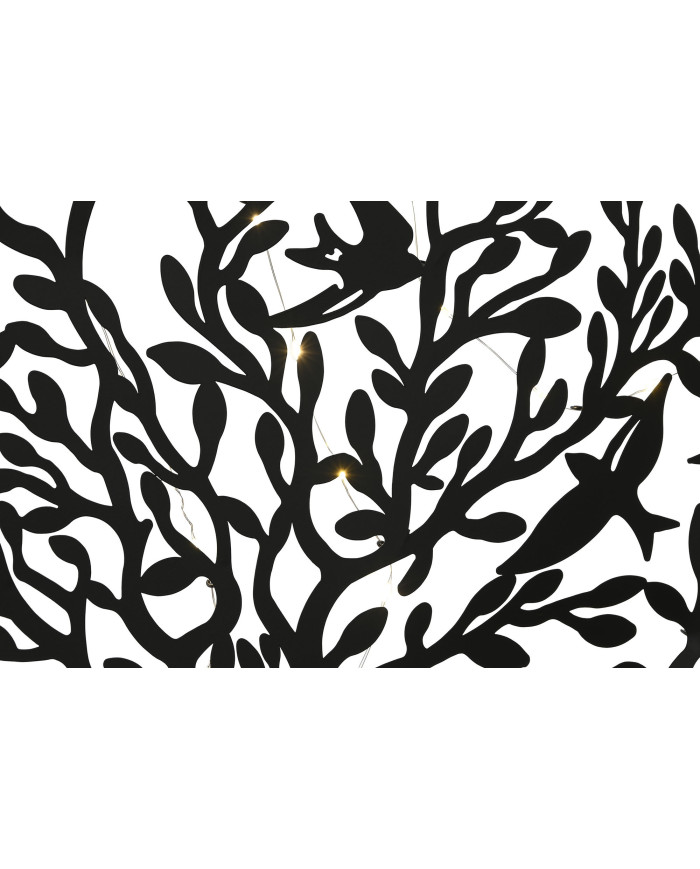 DECORACION PARED LED METAL 60X1X60 ARBOL NEGRO