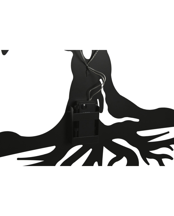 DECORACION PARED LED METAL 100X1X100 ARBOL NEGRO