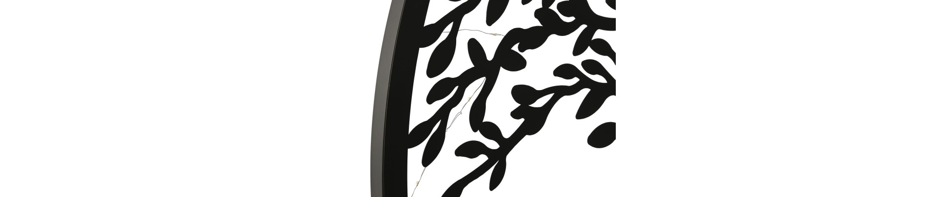 DECORACION PARED LED METAL 100X1X100 ARBOL NEGRO