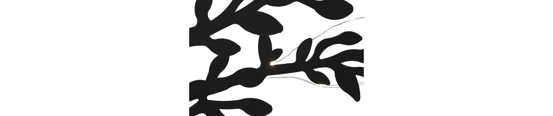 DECORACION PARED LED METAL 100X1X100 ARBOL NEGRO