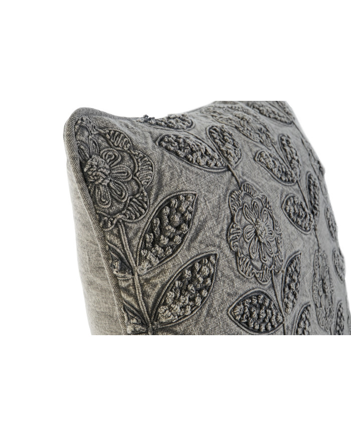 COJIN ALGODON 50X15X50 560 GR, BORDADO GRIS CLARO