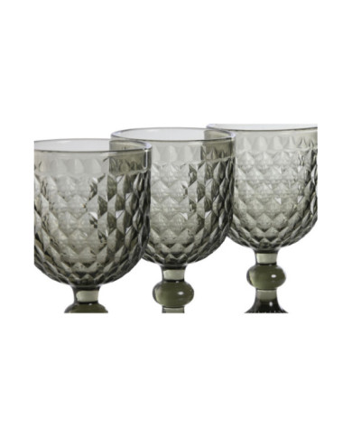 COPA SET 6 CRISTAL 8X8X15,5 240ML, GRIS