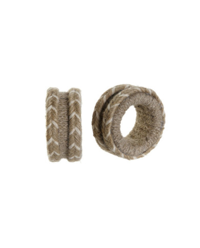 SERVILLETERO SET 4 YUTE MANGO 6X3X6 NATURAL