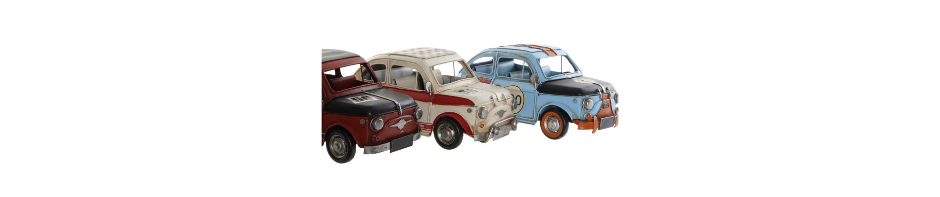 VEHICULO DECORACION METAL 27X13X12 COCHE 3 SURT.