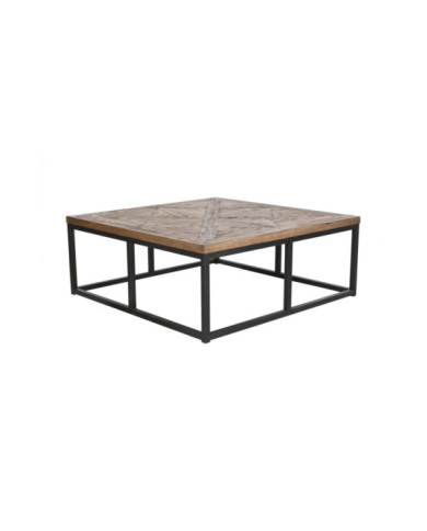 MESA CENTRO MADERA METAL 120X120X47,5 NATURAL