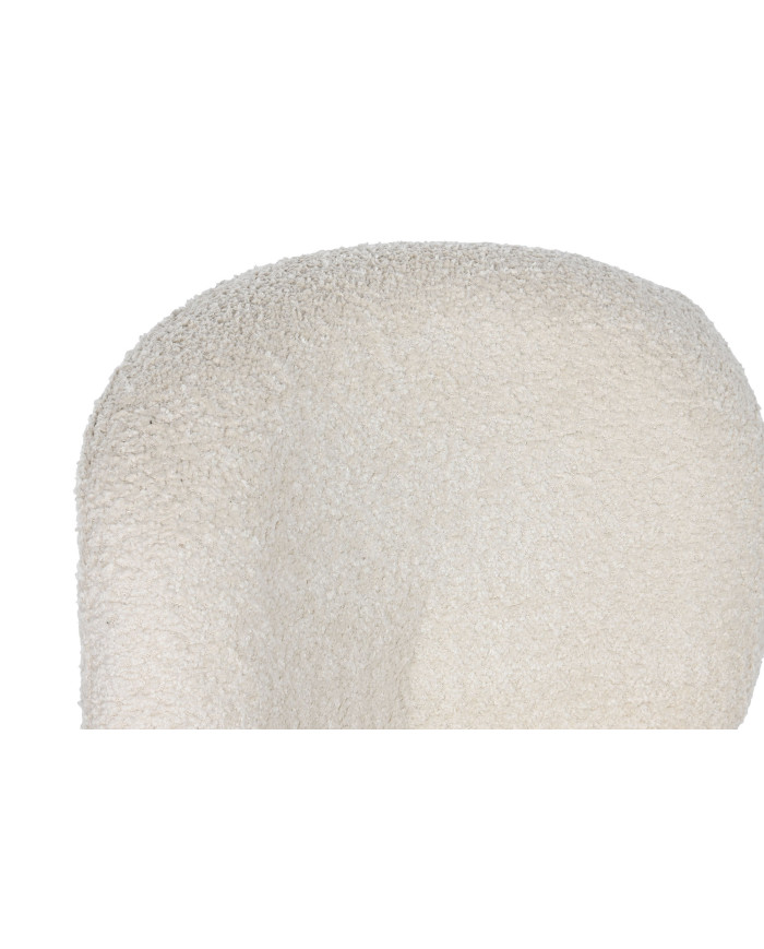 SILLA POLIESTER METAL 52X60X80 BOUCLE CREMA