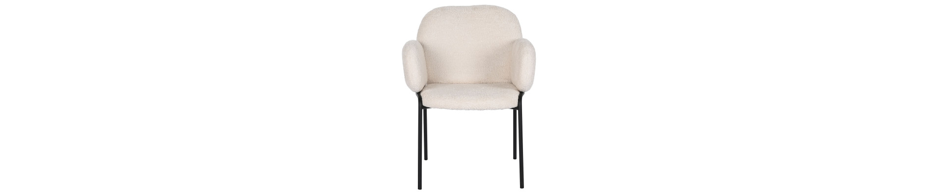SILLA POLIESTER METAL 60X62X84 BOUCLE CREMA