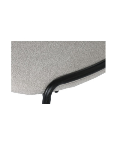 SILLA POLIESTER METAL 50X60X84 BOUCLE NEGRO