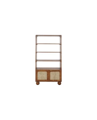 ESTANTERIA ACACIA RATAN 90X40X181 TRENZADO