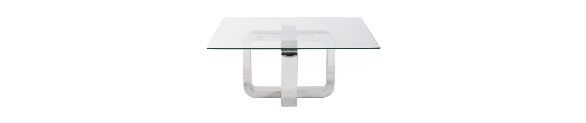 MESA CENTRO ACERO CRISTAL TEMPLADO 100X100X45