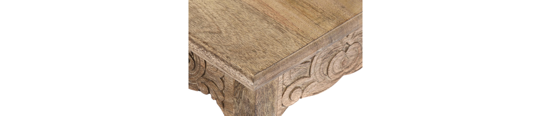CONSOLA SET 3 MANGO 109X40X75 TALLADO NATURAL