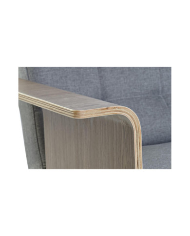 SOFA CAMA EUCALIPTO METAL 203X87X81 GRIS