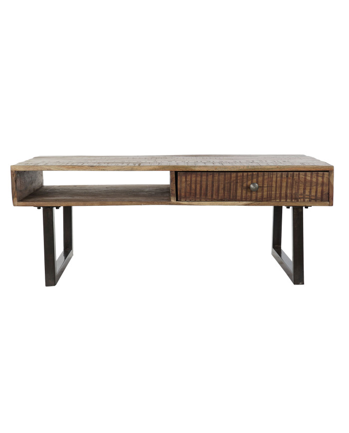 MESA CENTRO MANGO METAL 118X65X45 MARRON