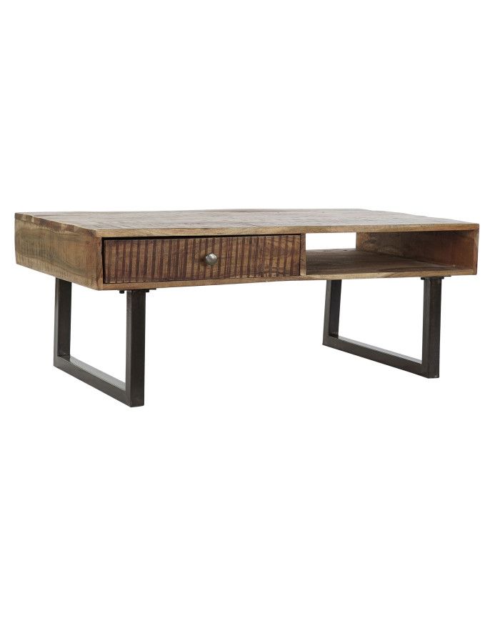 MESA CENTRO MANGO METAL 118X65X45 MARRON