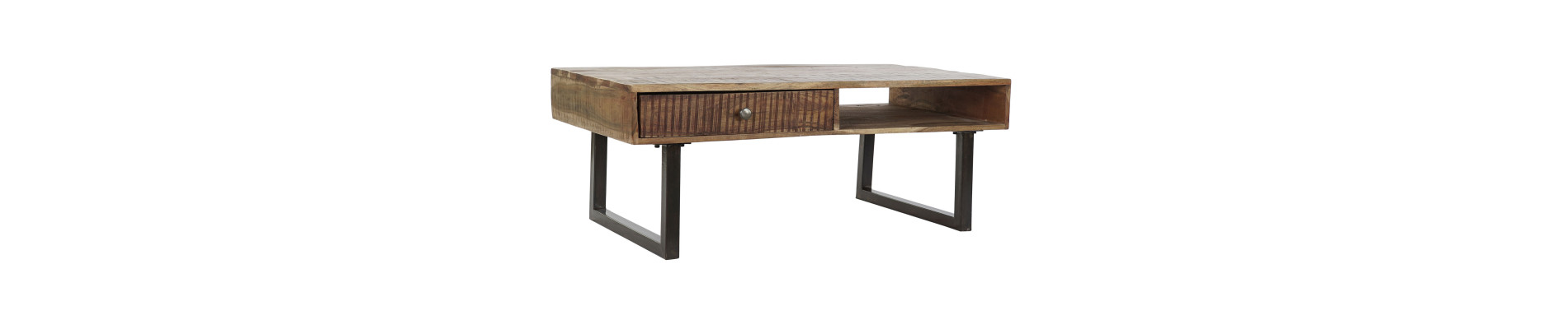 MESA CENTRO MANGO METAL 118X65X45 MARRON