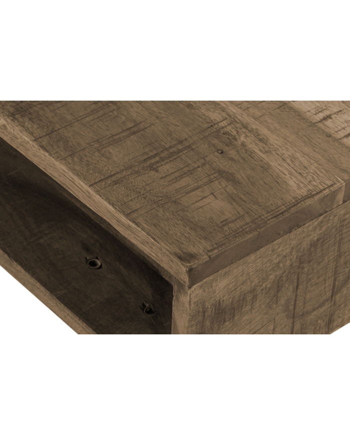 MESA CENTRO MANGO METAL 118X65X45 MARRON
