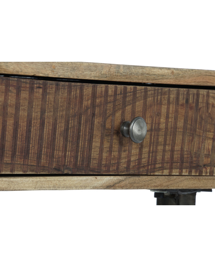 MESA CENTRO MANGO METAL 118X65X45 MARRON