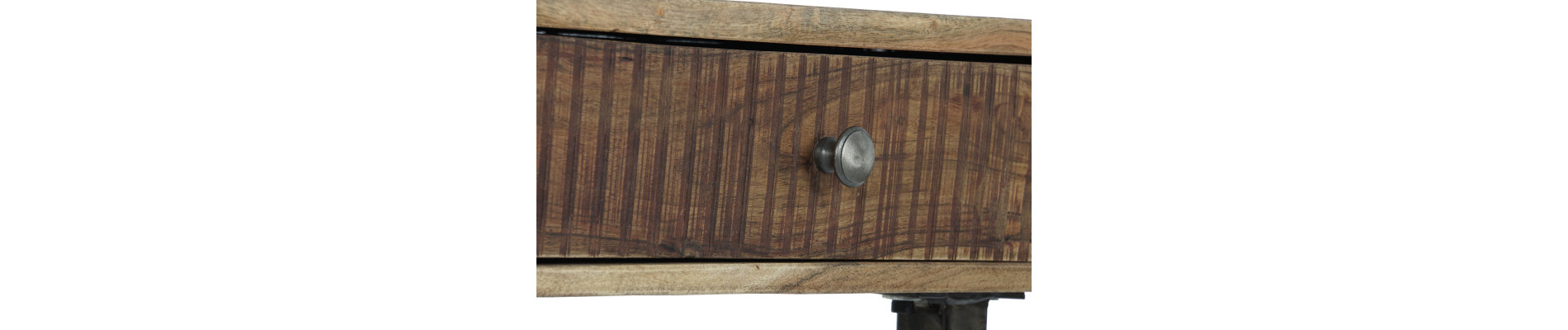 MESA CENTRO MANGO METAL 118X65X45 MARRON