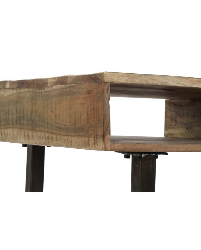MESA CENTRO MANGO METAL 118X65X45 MARRON