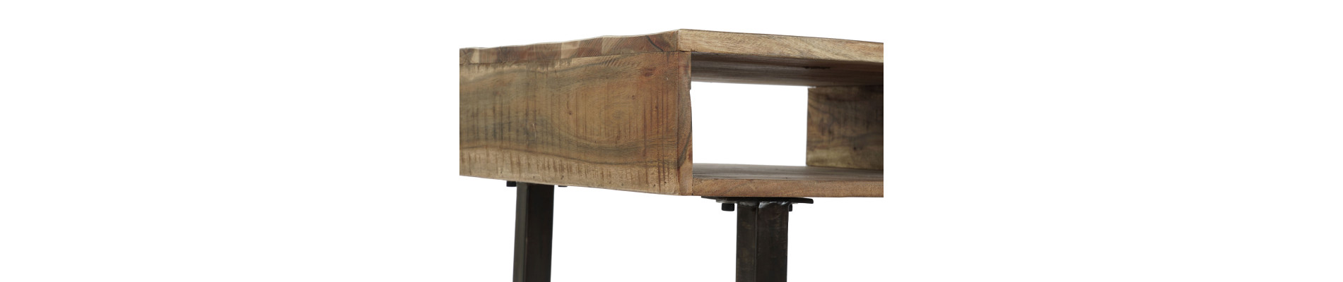 MESA CENTRO MANGO METAL 118X65X45 MARRON