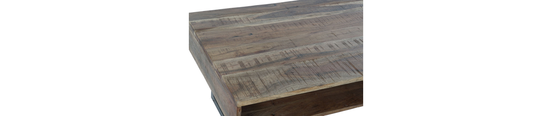 MESA CENTRO MANGO METAL 118X65X45 MARRON