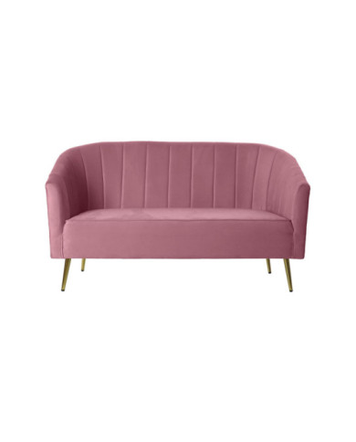 SOFA POLIESTER METAL 140X77X81 ROSA