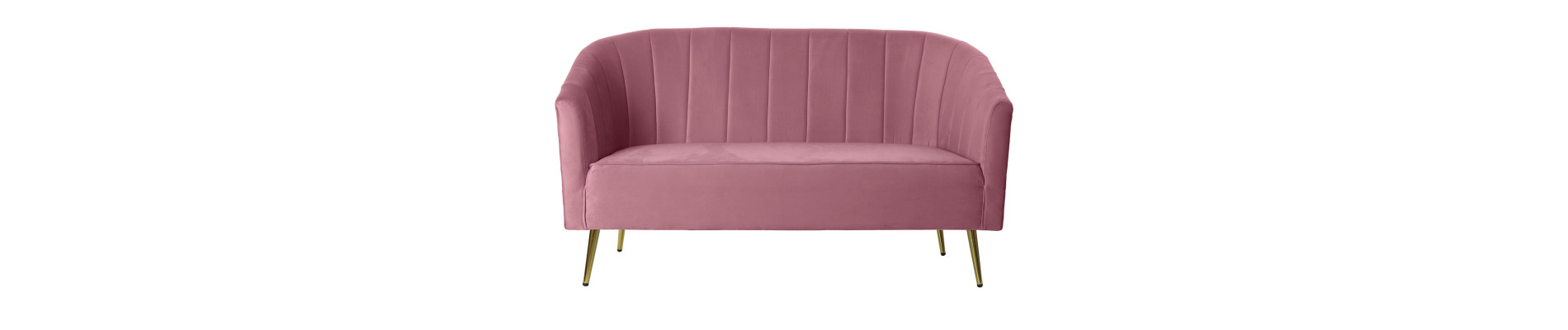 SOFA POLIESTER METAL 140X77X81 ROSA