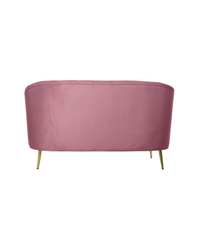 SOFA POLIESTER METAL 140X77X81 ROSA