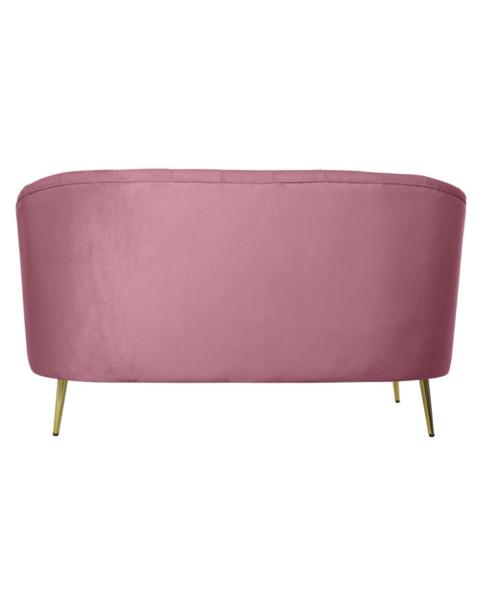SOFA POLIESTER METAL 140X77X81 ROSA