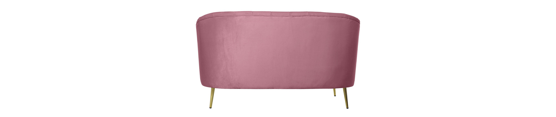 SOFA POLIESTER METAL 140X77X81 ROSA