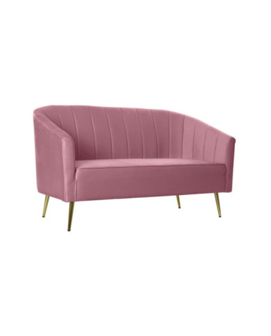 SOFA POLIESTER METAL 140X77X81 ROSA