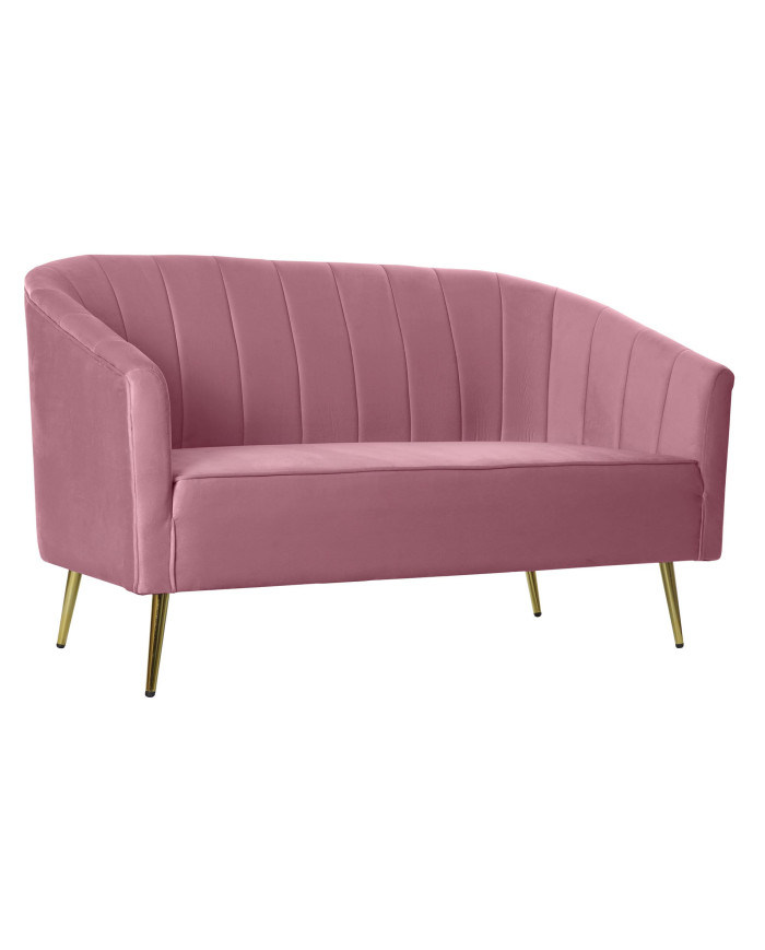 SOFA POLIESTER METAL 140X77X81 ROSA