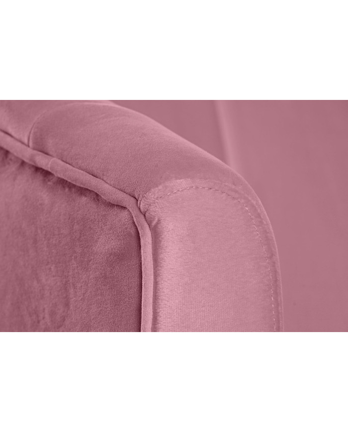 SOFA POLIESTER METAL 140X77X81 ROSA