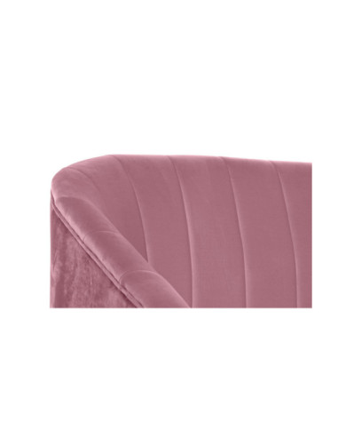 SOFA POLIESTER METAL 140X77X81 ROSA