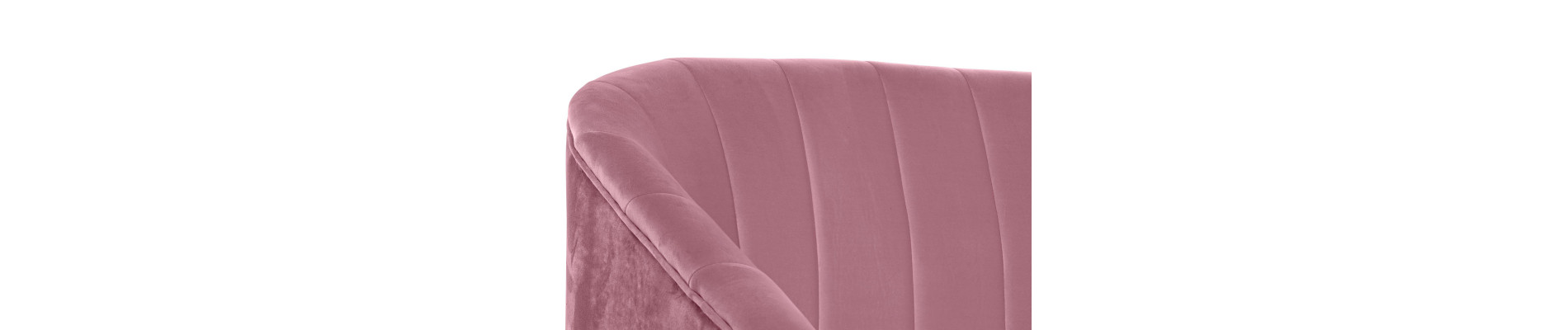 SOFA POLIESTER METAL 140X77X81 ROSA