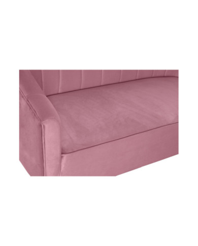 SOFA POLIESTER METAL 140X77X81 ROSA