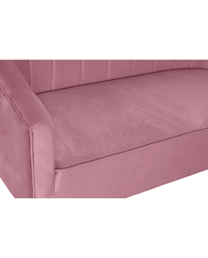 SOFA POLIESTER METAL 140X77X81 ROSA