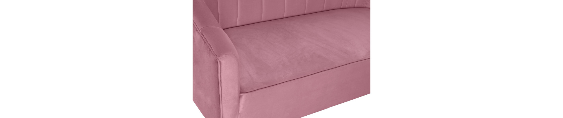 SOFA POLIESTER METAL 140X77X81 ROSA
