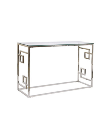 CONSOLA METAL CRISTAL 120X40X78 PLATEADO
