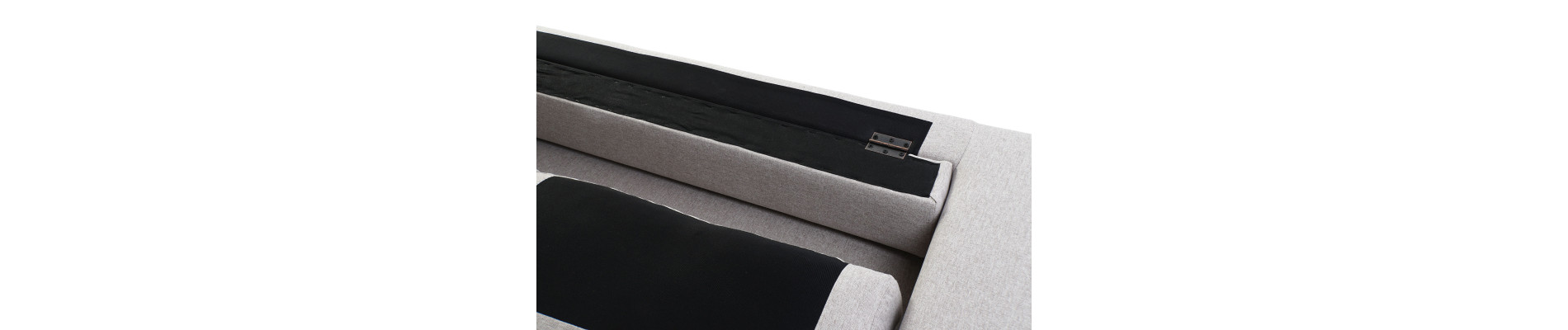 SOFA POLIESTER METAL 240X160X88 CHAISELONGUE GRIS