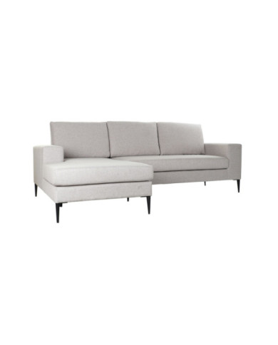 SOFA POLIESTER METAL 240X160X88 CHAISELONGUE GRIS