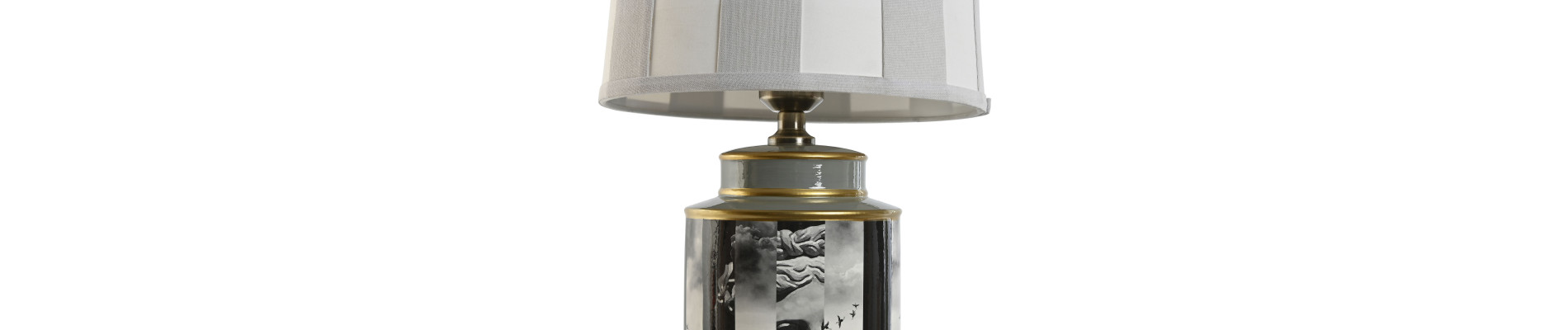 LAMPARA SOBREMESA PORCELANA 29X29X51 MULTICOLOR